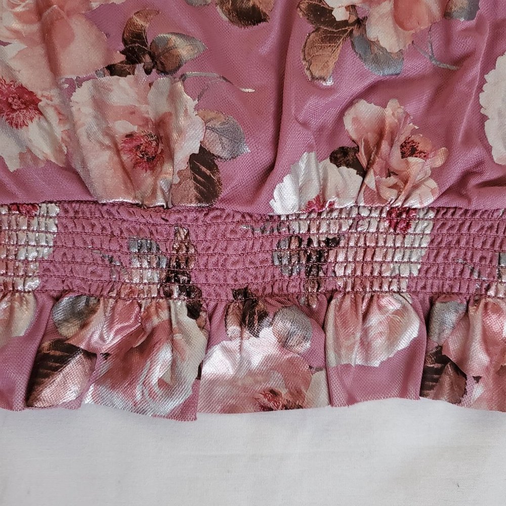 Crave Fame By Almost Famous Women's Earthy Rose Combo Blouse Set Size Medium NWT - Picture 6 of 12